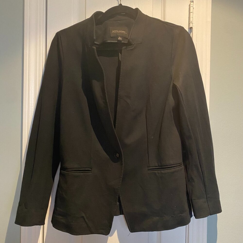 Banana Republic Black Ponte Blazer – Size 6 (International Exclusive)
